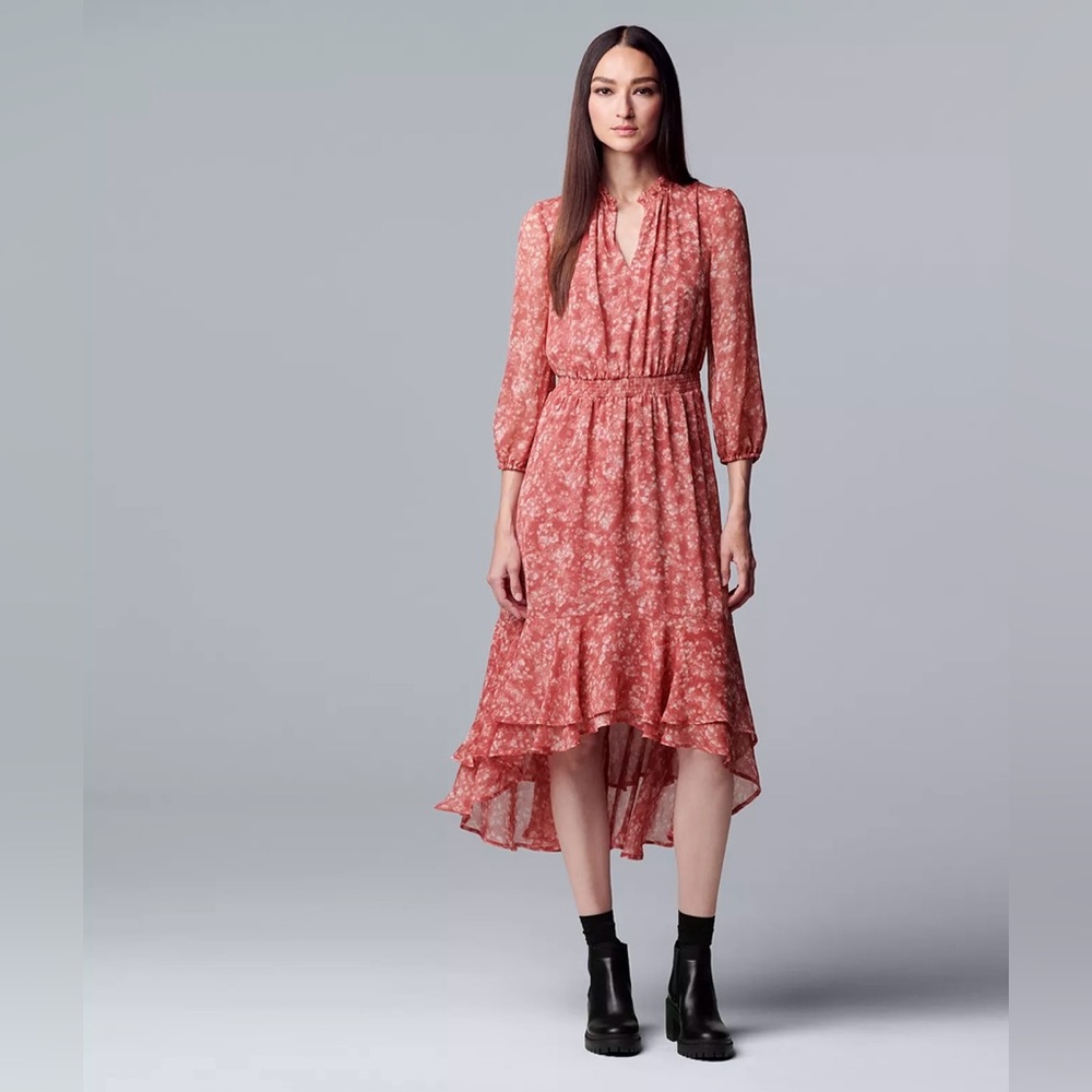 Women's Simply Vera Vera Wang Midi Ruffle Dress